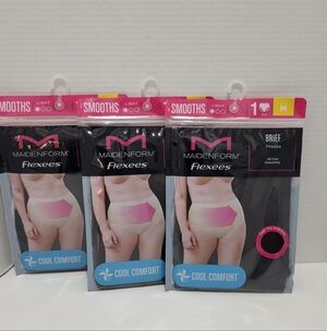 Maidenform Flexees Shapewear All Over Smoothing Brief Women's Size M Set Of 3